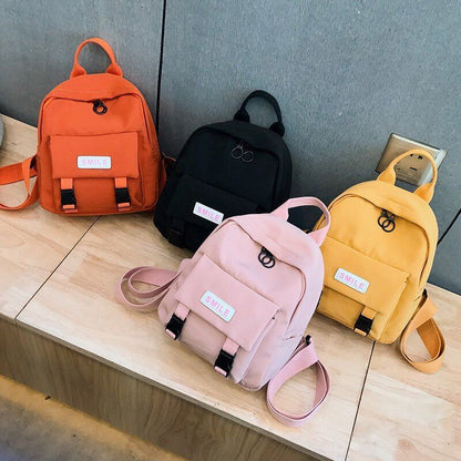 Waterproof Backpack Trendy Women Fashion Shoulder Bag Small Nylon School Bag 1PC
