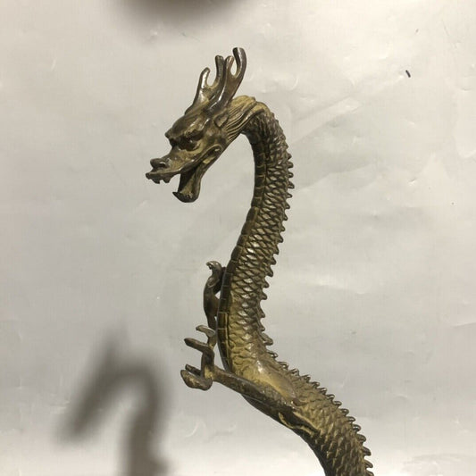 42 Cm Chinese Brass Animal Dragon Statue Bronze Dragon Statue Sculpture
