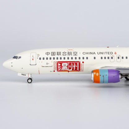 1:200 NGmodels China United Airlines B737-800 Passenger Airplane Diecast Model