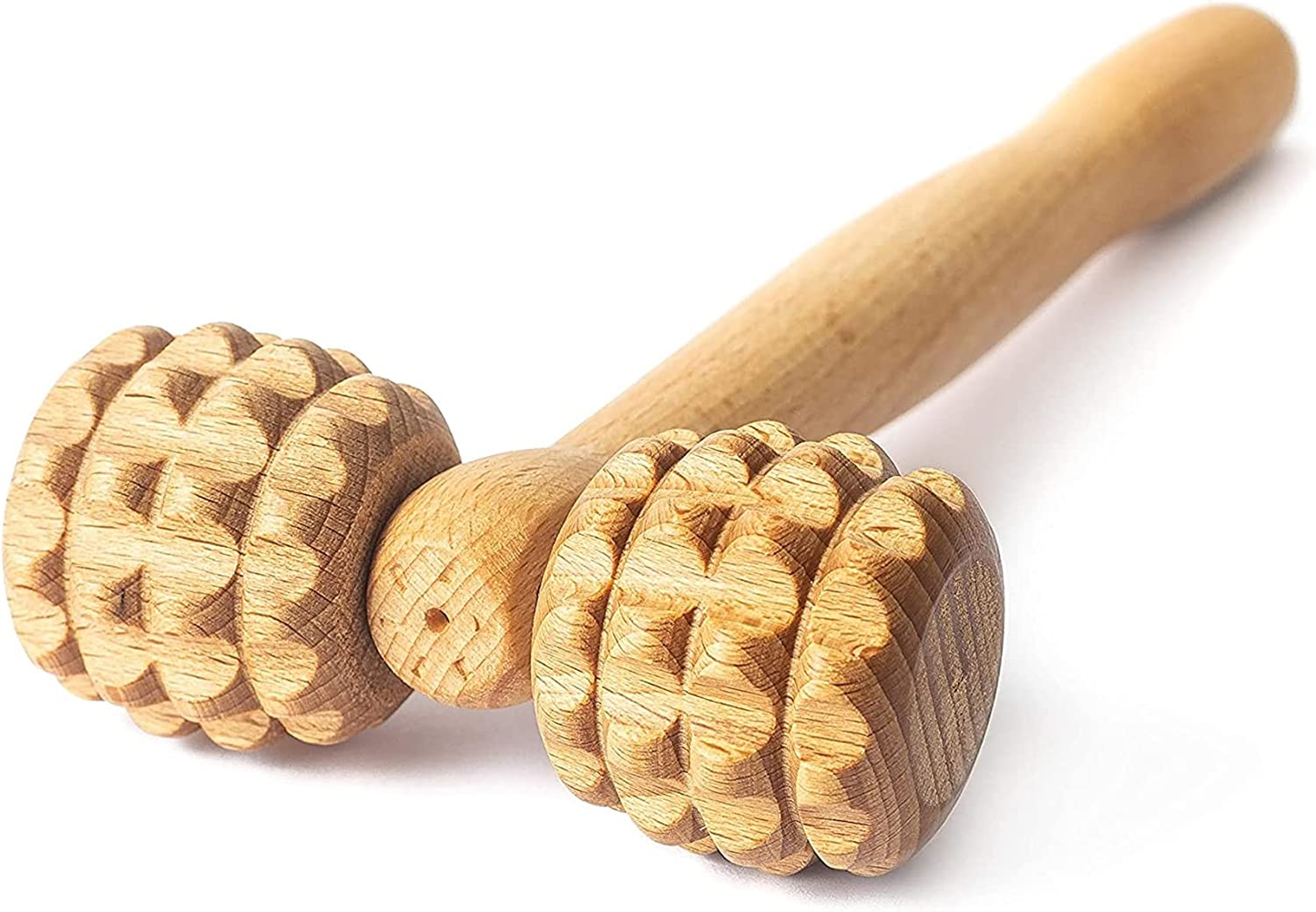 Wooden T-Shape Massage Roller Multi-Functional Massager Face Body Skincare Tool