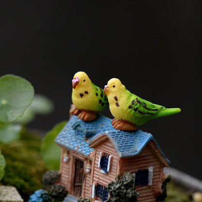 Miniature Garden Lawn Ornament Decoration Figurine DIY Bonsai Mini 8pcs Parrot
