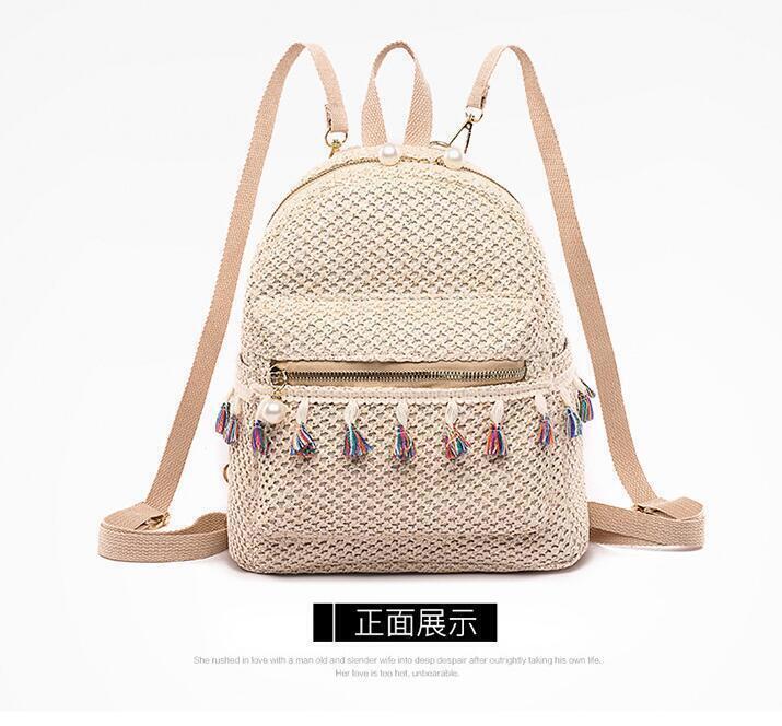 Chinese style Women's Woven school bag Casual Ethnic Handbag shoulder bag Purse