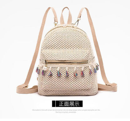 Chinese style Women's Woven school bag Casual Ethnic Handbag shoulder bag Purse