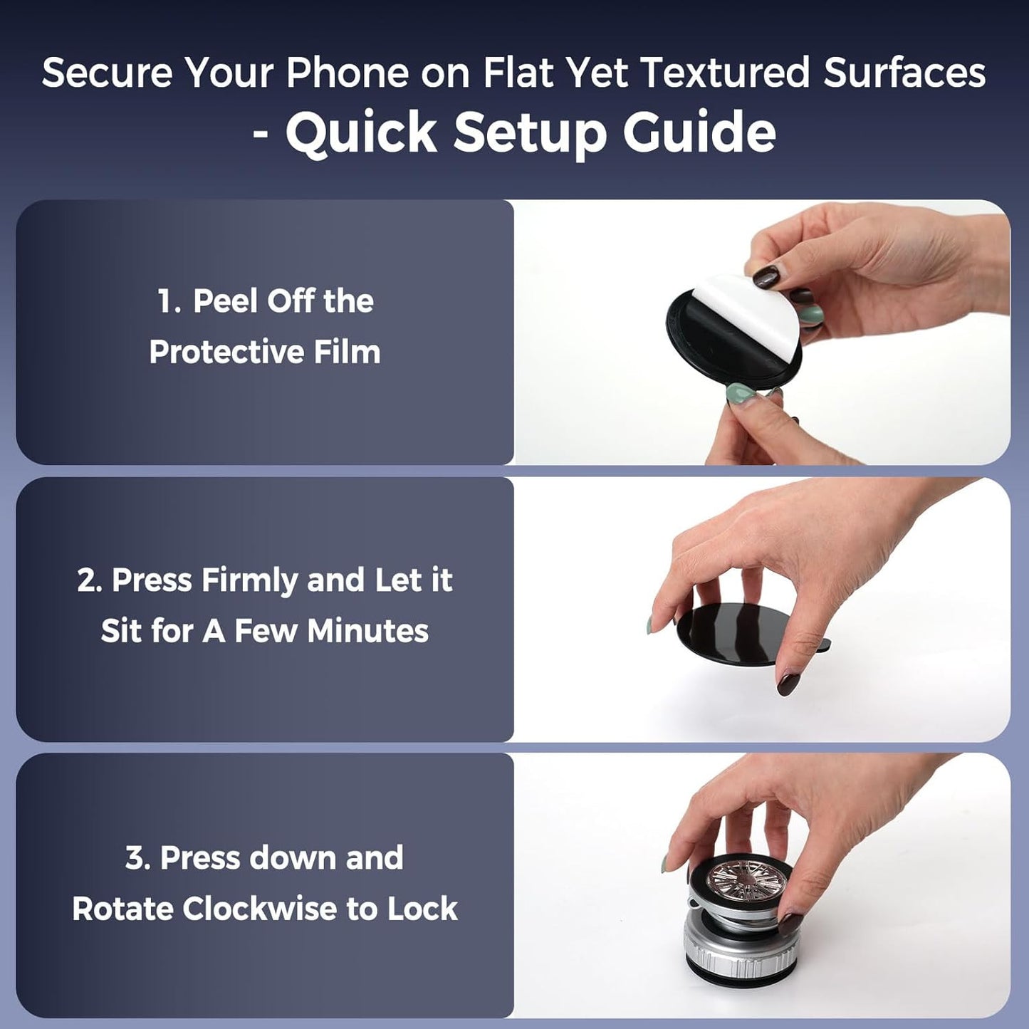 2026 Upgraded 360° Nano Gel Vacuum Magnetic Car Phone Holder,Reinforced Ultra Su