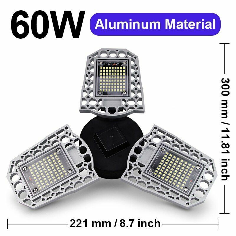 LED Lamp 100W 80W 60W E27 110V 220V Bulb Deformable High Power Smart Light AC100
