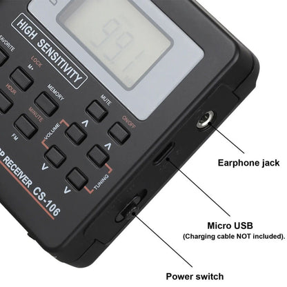 1Pc Portable Digital Radio LCD Display FM/AM/SW/MW Full Frequency Receiver