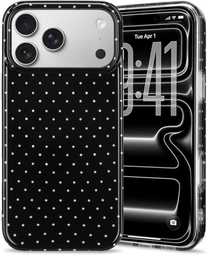 Magnetic Case for Iphone 17 Pro, Polka Dot Phone Case Cute for Girls Women, Comp