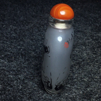 Ancient Chinese handmade interior painting ancient glazed snuff bottle
