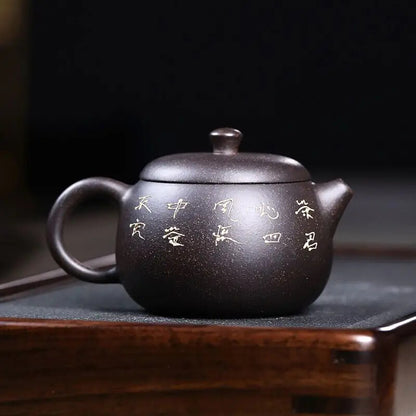 Yixing Purple Clay Teapot Painted TeaSet Cup Drinking Utensil Kettle Tea Gifts