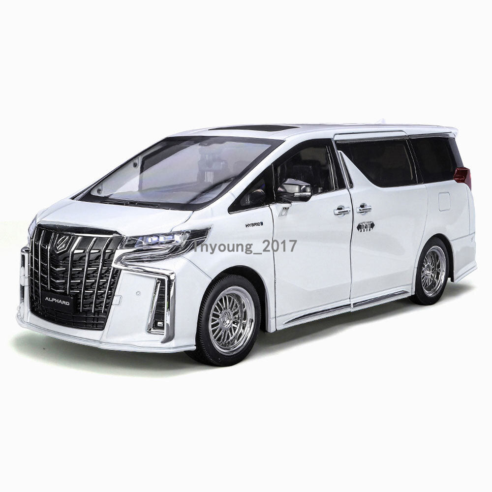 1/18 Alphard MPV Model Car Diecast Toy Vehicle Doors Open Light Sound Boys Toys