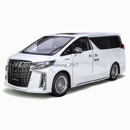 1/18 Alphard MPV Model Car Diecast Toy Vehicle Doors Open Light Sound Boys Toys
