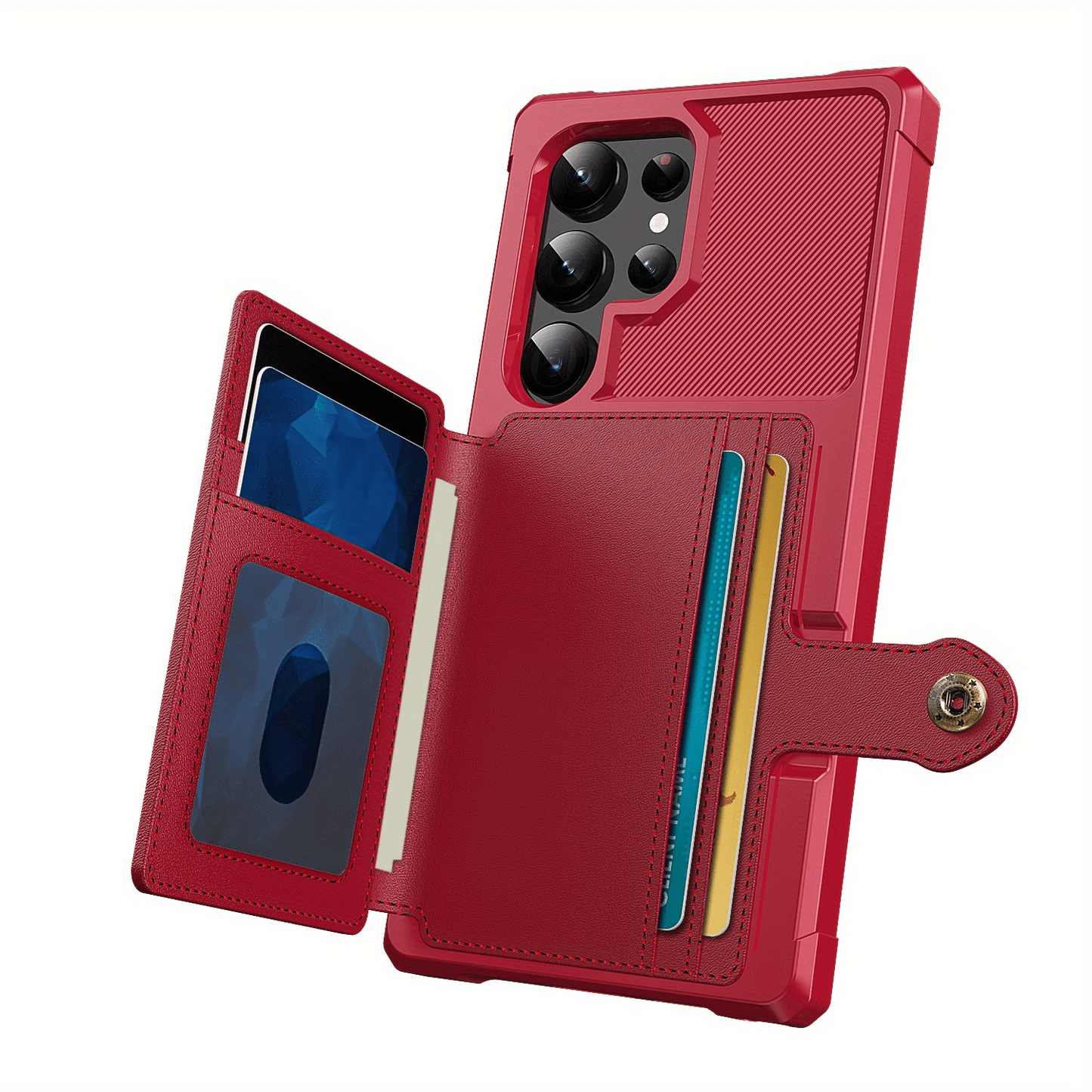 For Samsung Galaxy S24 S23 S22 S21 Ultra 5G Flip Wallet Cover with Card Holder
