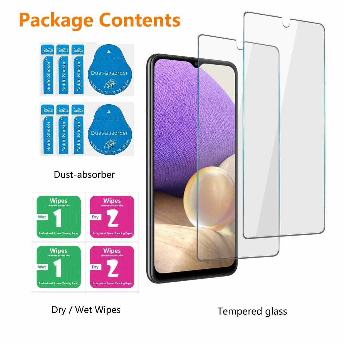 For Samsung Galaxy A32 5G Case Shockproof Rugged Clip Cover + Screen Protector