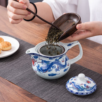 Genuine Jingdezhen Ceramic Teapot with Blue and White Porcelain Small Teapot