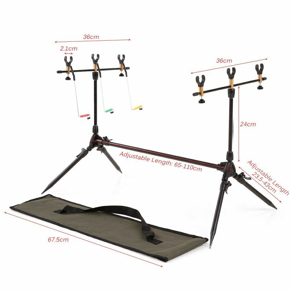 Fishing Rod Adjustable Retractable Carp Pod Stand Holder Stand Tackle Accessory