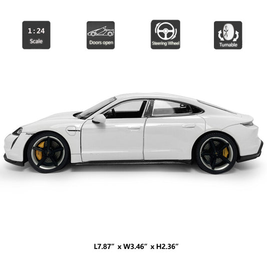 1:24 Porsche Taycan Turbo S Model Car Diecast Vehicle Toys for Boys Gifts Adults