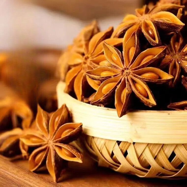 Premium 100 - 500 Gram Star Anise Whole -Refreshing Herbal Tea for Digestive Aid