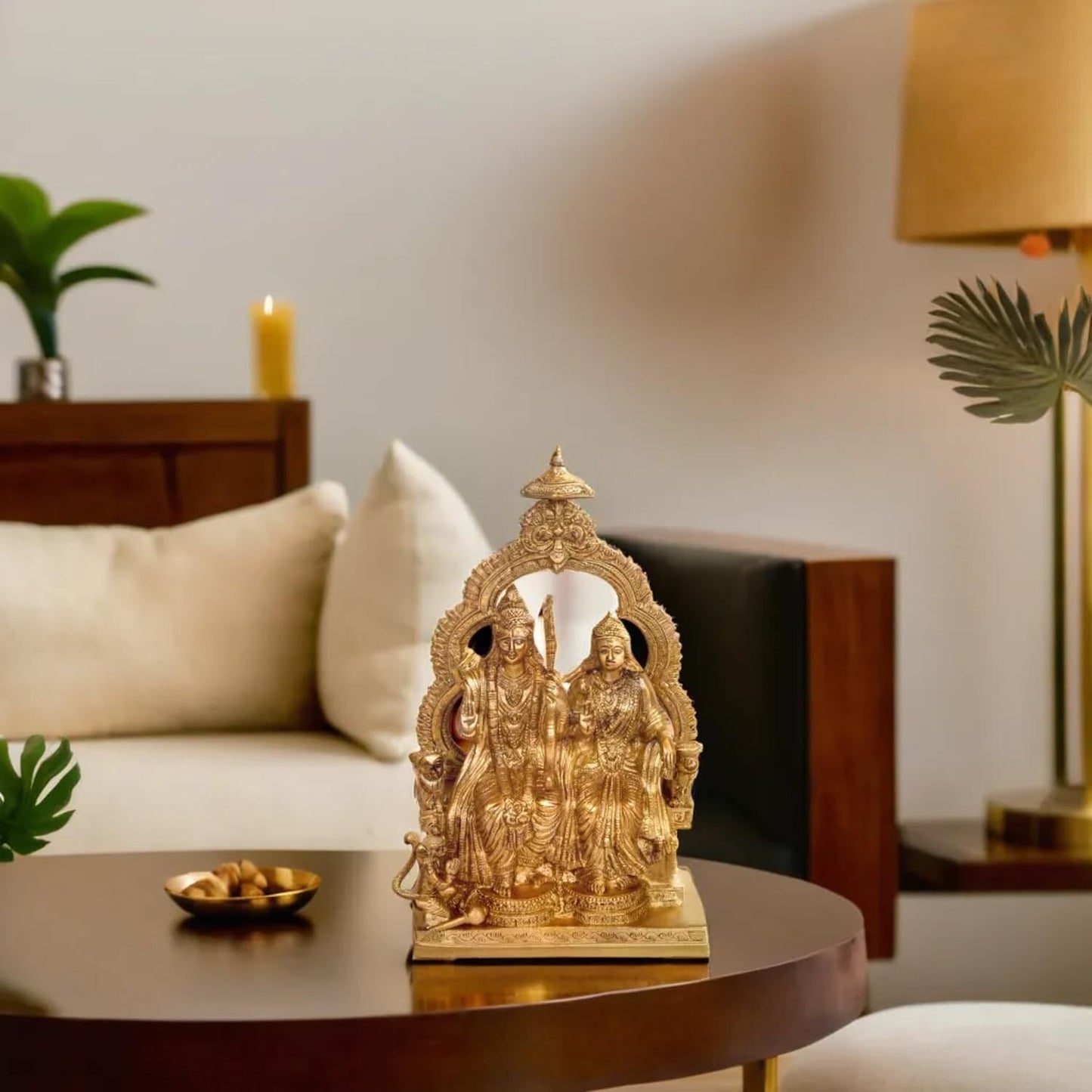 Ram Darbar Lord Ram Darbar with Sita Brass Statue Figurine Sculpture