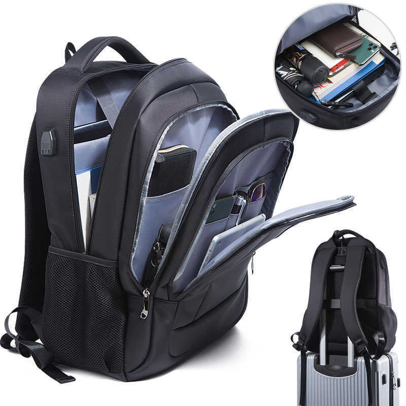 17 Inch Men Business Laptop USB Charger Backpack Travel Oxford School Bag Women