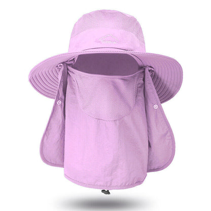 Unisex UV Protection Face Neck Cover Sun Hat Sport Breathable Hiking Fishing Hat