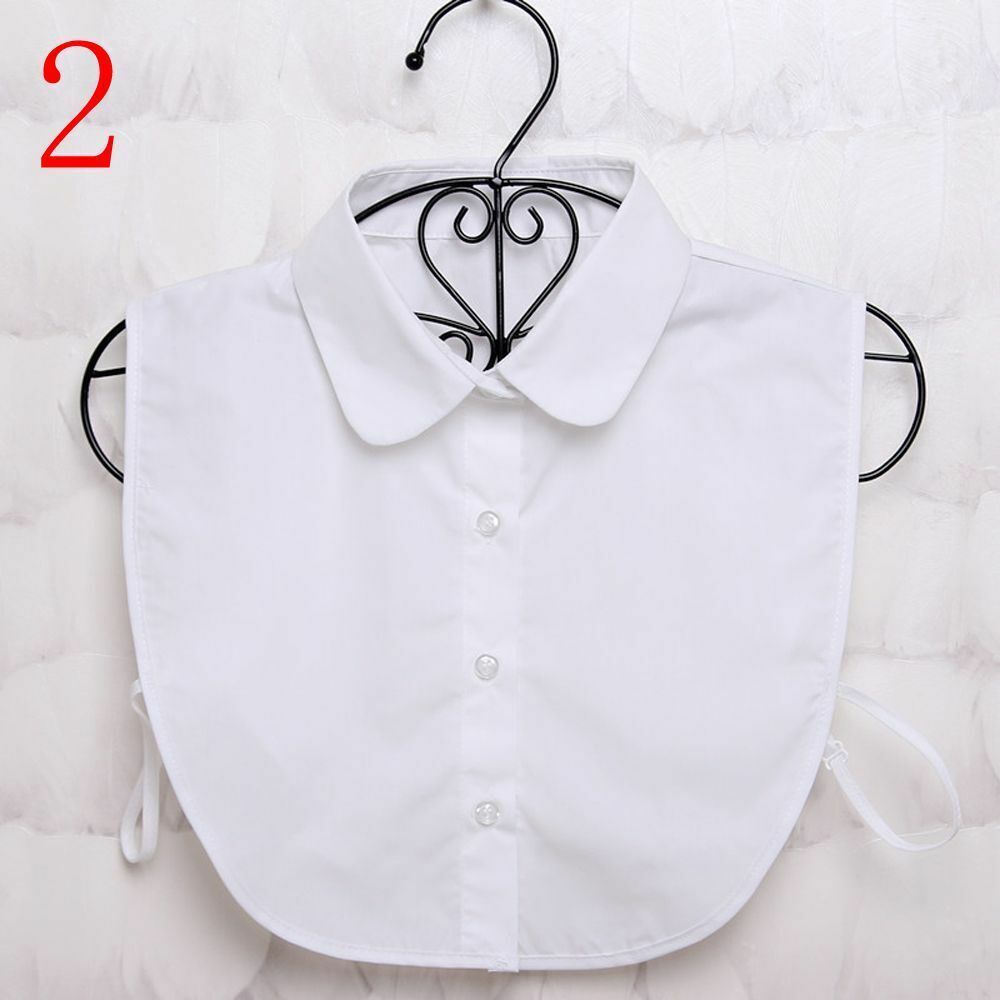 Shirt Collar Women Cotton Lace Fake Blouse Vintage Lapel Clothes Accessories Top