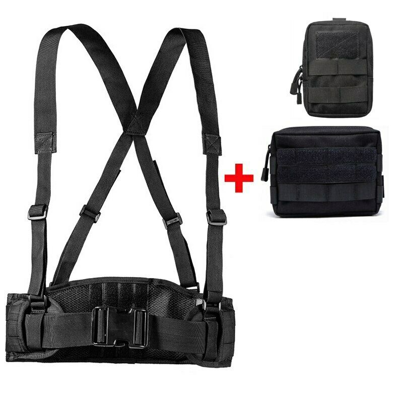 Tactical Belt Army Hunting Waist Support Waist Bag Carrier Adjustable SoftPadded