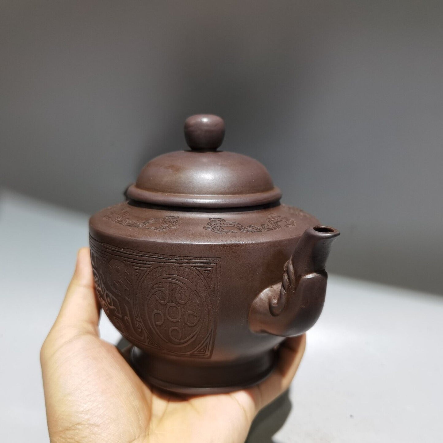 vintage chinese yixing purple clay teapot zisha ceramic exquisite teaware art
