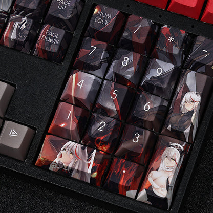 New Games Azur Lane KMS Ägir PBT Keycap Set Cherry MX for Mechanical Keyboard
