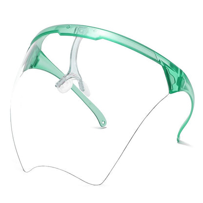 Transparent screen goggles for impact, splash, and dust prevention