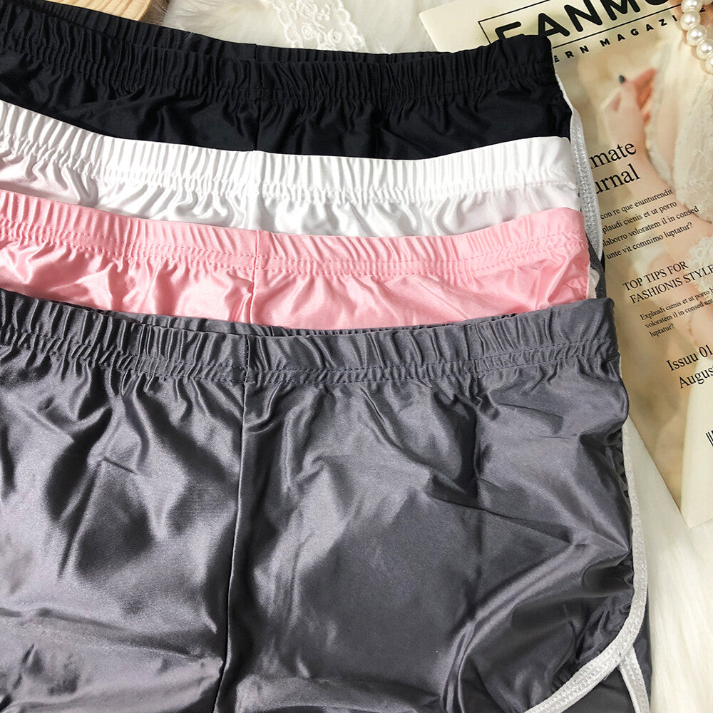 Sexy Womens Satin Panties Boyshorts Underwear High Cut Boxer Shorts Brief Thongs