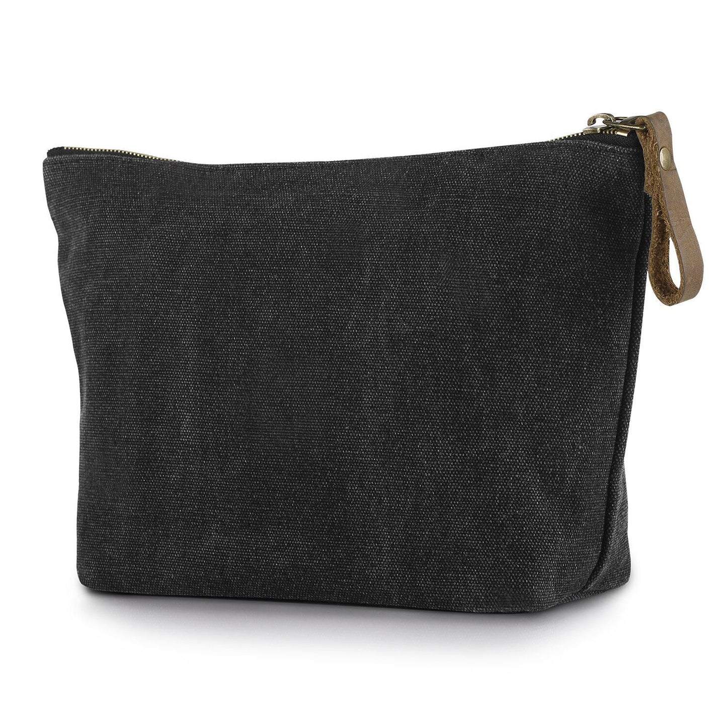 SMRITI Canvas Large Cosmetic Bag Travel Makeup Organizer Toiletry 2 Dark Grey