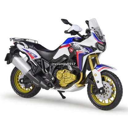 1/18 Honda Africa Twin DCT Motorcycle Model Diecast Toys for Boys Kids White