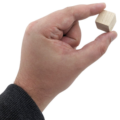 72 Pack ¾-inch (0.75") Wood Blocks, Mini Unfinished Wooden Cubes for Crafting