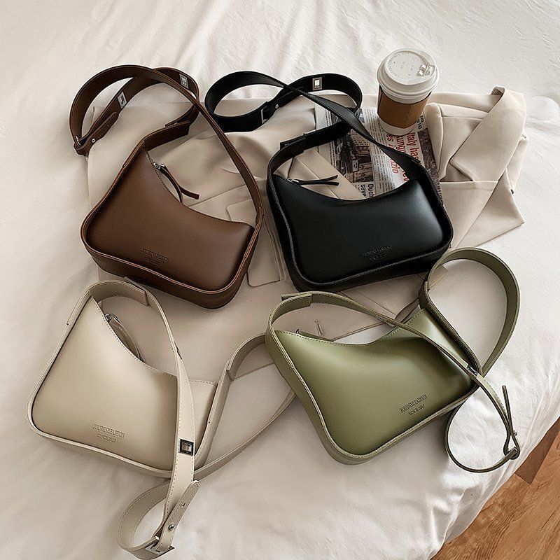 Square Shoulder Bags Luxury Handbag Retro Underarm Shopper Bag Synthetic Leather
