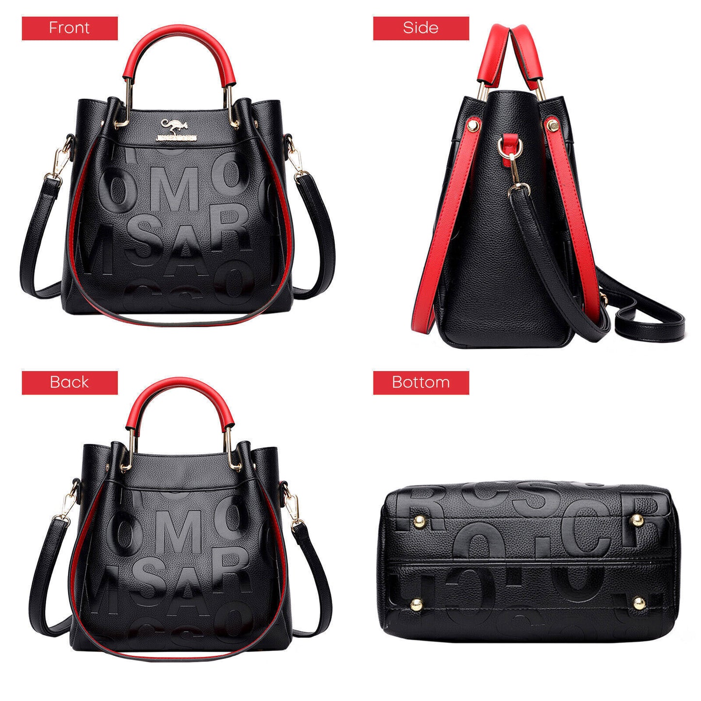Women Soft Leather Handbag Messenger Shoulder Tote Bag Crossbody Satchel Purse