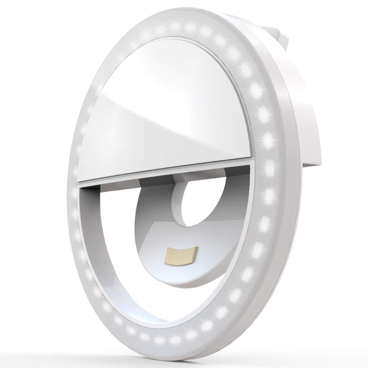 Rechargeable Selfie Ring Light with 3 Brightness Modes, Charging Cable Included