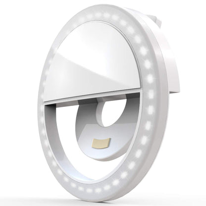 Rechargeable Selfie Ring Light with 3 Brightness Modes, Charging Cable Included