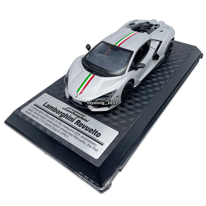 1/24 Lamborghini Revuelto Model Car Diecast Toy Cars Boys Toys for Kids Silver