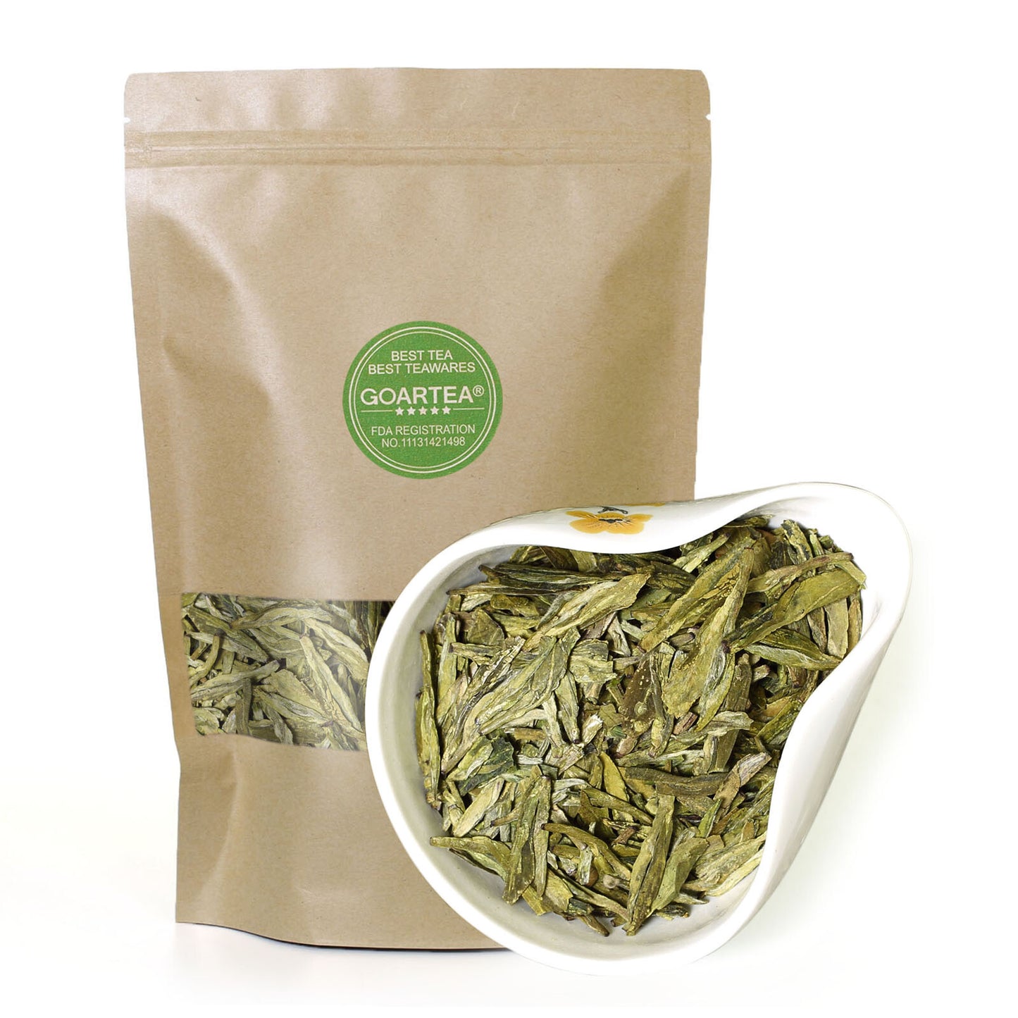 GOARTEA 100g Top Xihu Longjing Dragon Well Spring Green Tea Long Jing Green Tea-