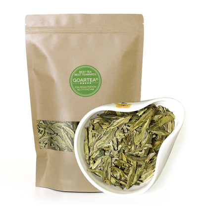 GOARTEA 100g Top Xihu Longjing Dragon Well Spring Green Tea Long Jing Green Tea-