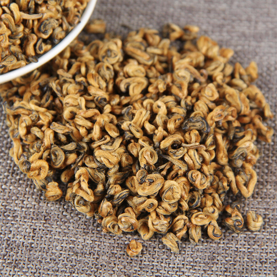 Yunnan Golden Dianhong Balck Tea Fengqing Dian Hong Huang Jin Luo Loose