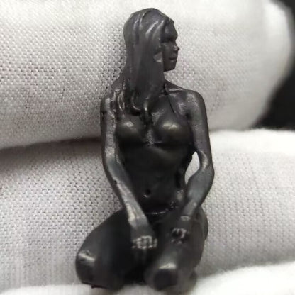 Chinese bronze statue hand carved girl statue