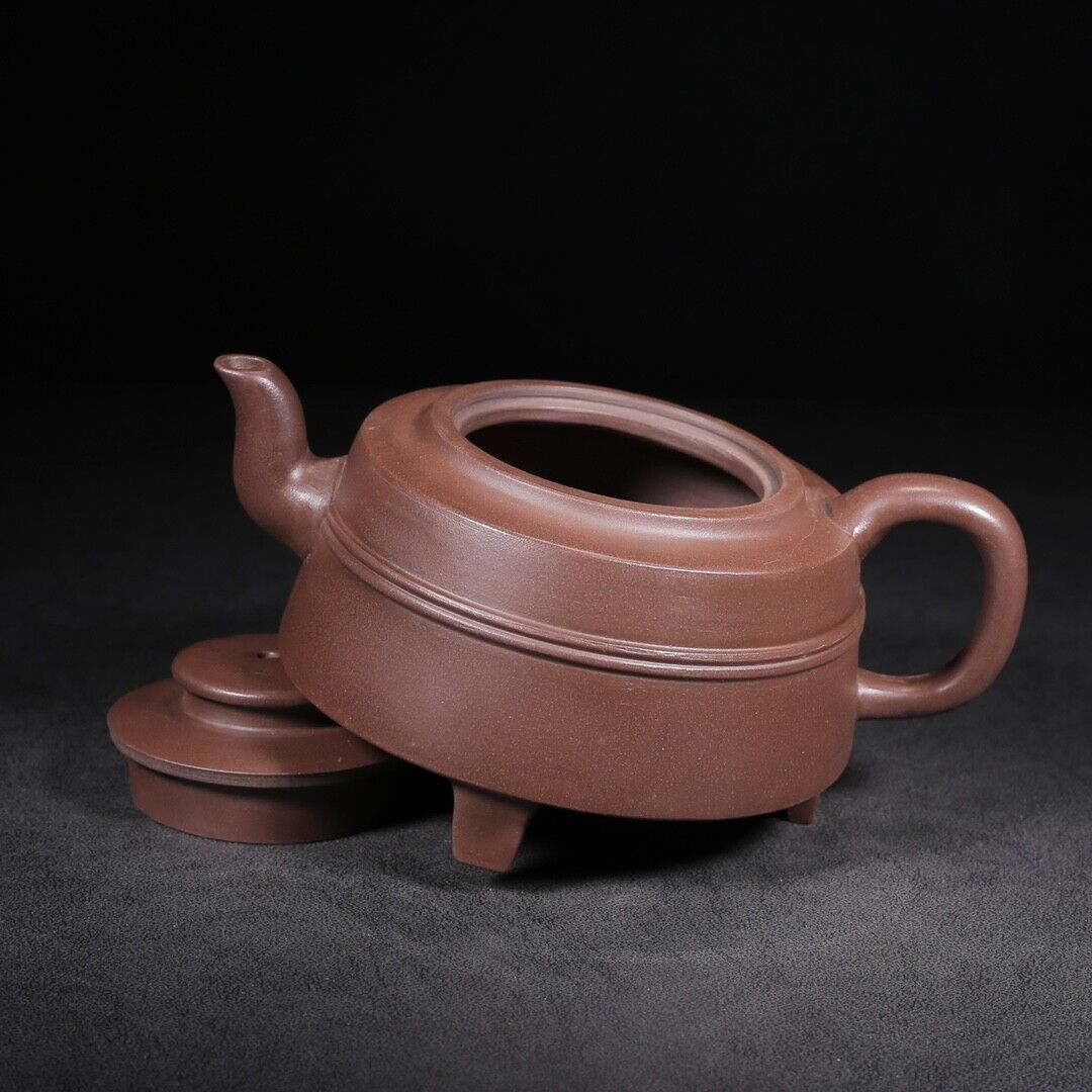 Chinese Yixing Zisha Clay Handmade Exquisite Teapot（三角线圆 底款：徐汉棠）