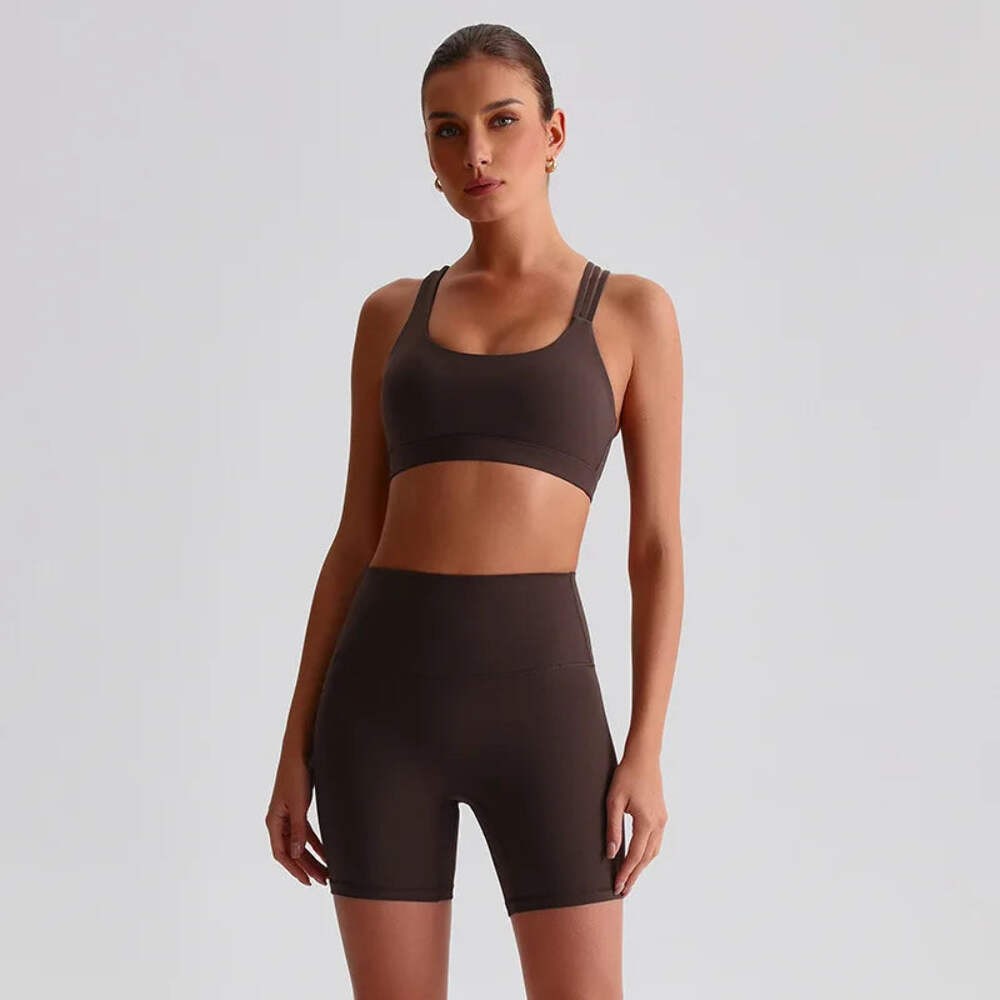 Women Gym Yoga Set – Spaghetti Strap Sports Bra & Leggings