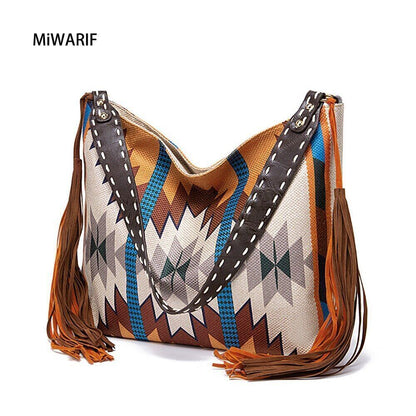 2023 New Fashion Woman Bags Women's Beach One-shoulder Carry Canvas Ethnic Style