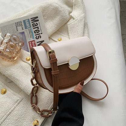 Synthetic Leather Crossbody Bag Shoulder Purse Small Leather Pouch 21.5*7*15 CM