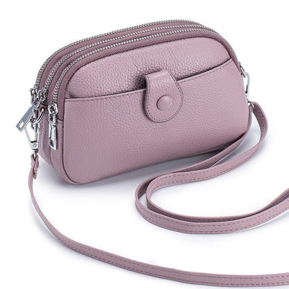 Spring Street Bag Trendy Genuine Leather Purse One Shoulder Messenger Bag Shell
