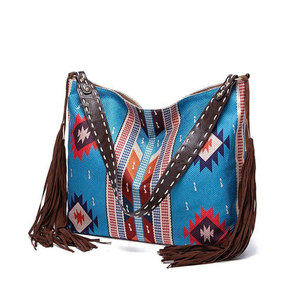 2023 New Fashion Woman Bags Women's Beach One-shoulder Carry Canvas Ethnic Style