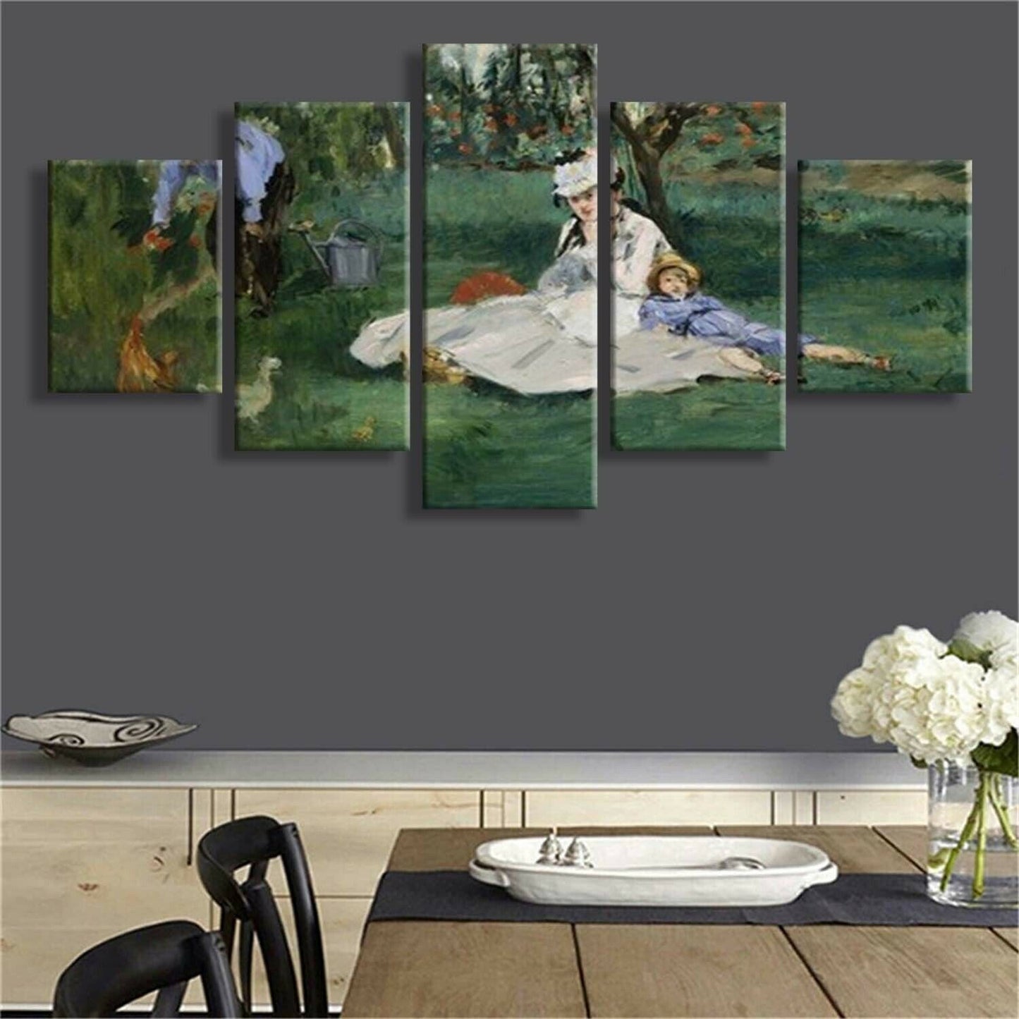 5 Piece Family Party Canvas Wall Art Poster HD Picture for Living Room Unframed
