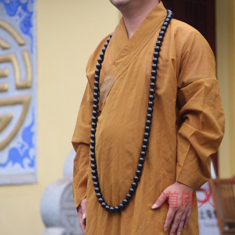 15mm 108 Ebony/Zitan Beads - Large Buddhist Mala Necklace Handheld